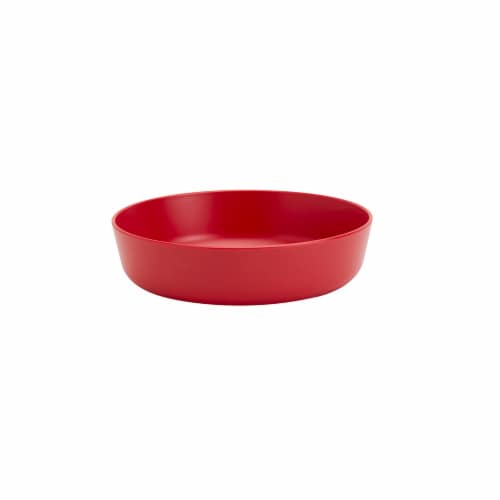 Tabletops Unlimited Smart Planet Recycled Plastic Dinner Bowls - Red Perspective: back