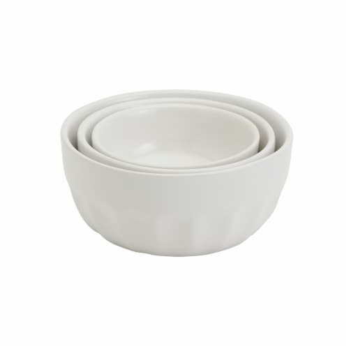 Tabletops Unlimited Mason Craft and More Stoneware Cafe Tidbit Bowl Set - White Perspective: back