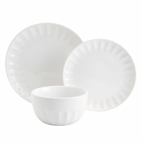 Mason Craft and More Stoneware Cafe Dinnerware Set - White Perspective: back