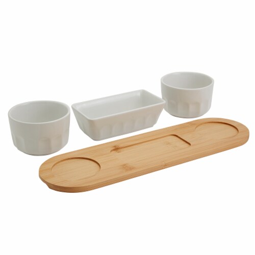 Tabletops Unlimited Mason Craft and More Stoneware Cafe Condiment Set - White Perspective: back