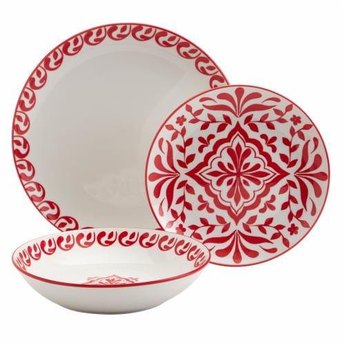 Tabletops Gallery Giana Dinnerware Set - Red Perspective: back