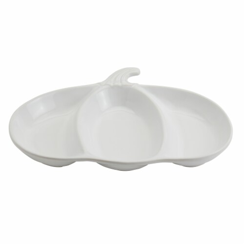 Tabletops Unlimited Gallery Figural Pumpkin 3 Section Platter Perspective: back