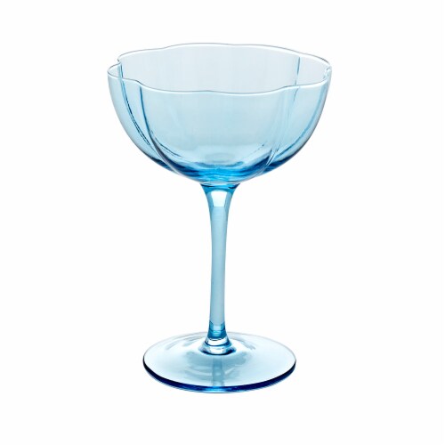 Tabletops Gallery 2 Piece Coupe Glass Set - Blue Perspective: back