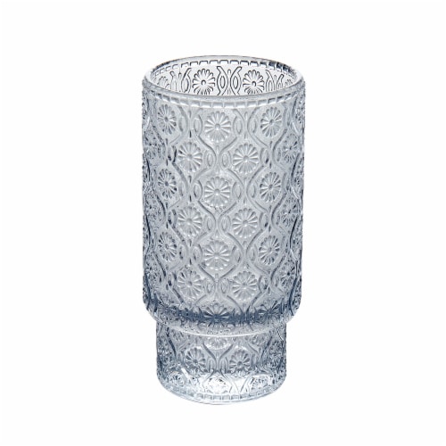 Tabletops Gallery 2 Piece Textured Glass Set - Gray Perspective: back