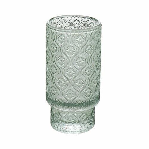 Tabletops Gallery 2 Piece Textured Glass Set - Green Perspective: back