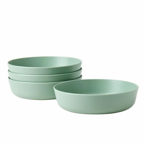 Tabletops Unlimited Smart Planet Recycled Plastic Dinner Bowl Set - Green Perspective: back