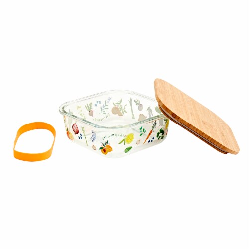 Tabletops Unlimited Gallery Glass Food Storage Container with Bamboo Lid Perspective: back