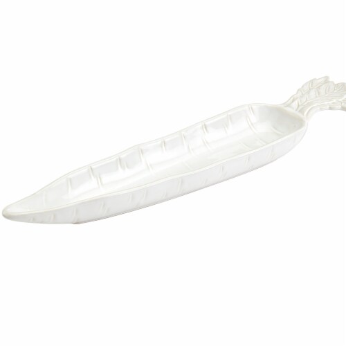 Tabletops Gallery Ceramic Carrot Serving Dish Perspective: back