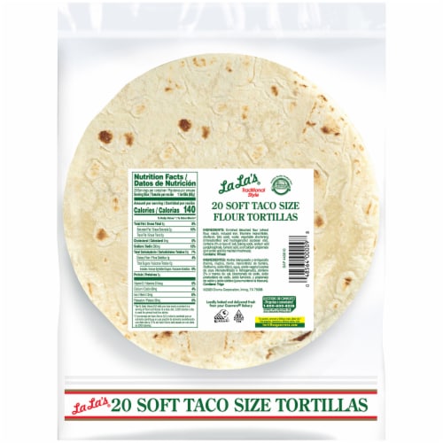 Guerrero La La's Traditional Style Soft Taco Size Tortillas Perspective: back