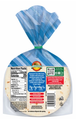 Guerrero® Zero Net Carb Original Tortilla Shells Perspective: back