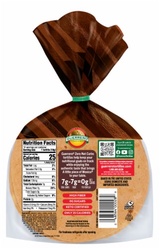 Guerrero® Zero Net Carb Chipotle Tortilla Shells Perspective: back