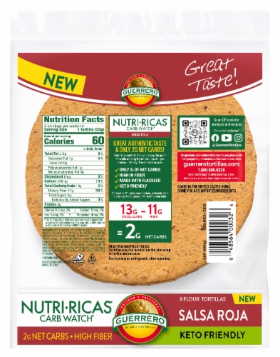 Guerrero® Nutri-Ricas Carb Watch Flour Tortillas Perspective: back