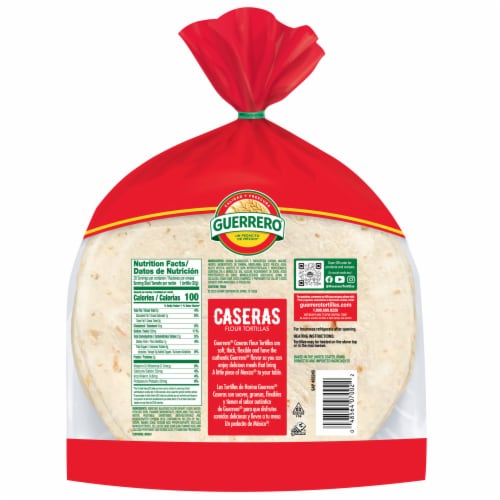 Guerrero Caseras Fajita Size Flour Tortillas Perspective: back