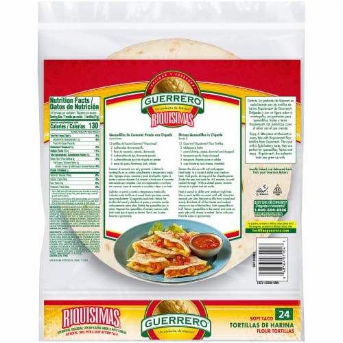 Guerrero Riquisimas Soft Taco Flour Tortillas Perspective: back