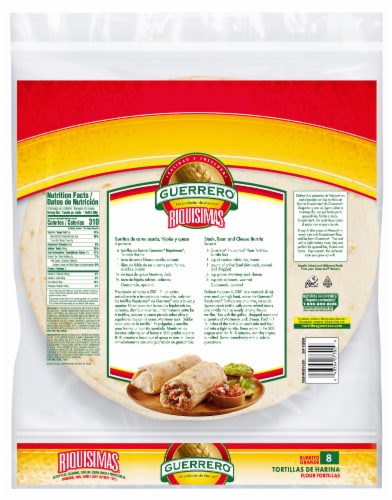 Guerrero Riquisimas Burrito Grande Flour Tortillas Perspective: back