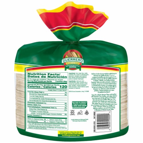Guerrero White Corn Tortillas Perspective: back