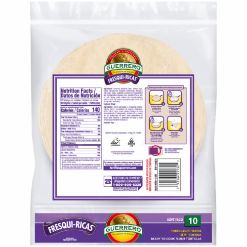 Guerrero Fresqui-Ricas Flour Tortillas Perspective: back