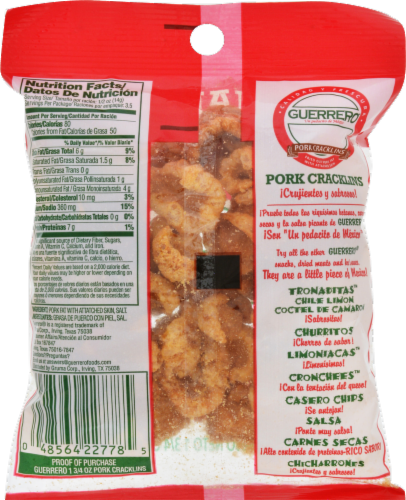 Guerrero Chicharrones Pork Cracklins Perspective: back