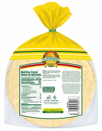 Guerrero Gluten Free Corn Tortillas Perspective: back