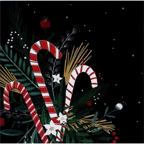 Up With Paper Candy Cane Bouquet Pop-Up Christmas Card Perspective: back