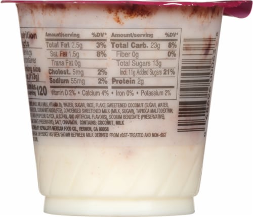 Reynaldos Coconut Rice Pudding Perspective: back