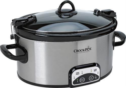 Crock-Pot Cook & Carry Programmable Smart Pot Slow Cooker - Black/Silver, 6  qt - Fry's Food Stores