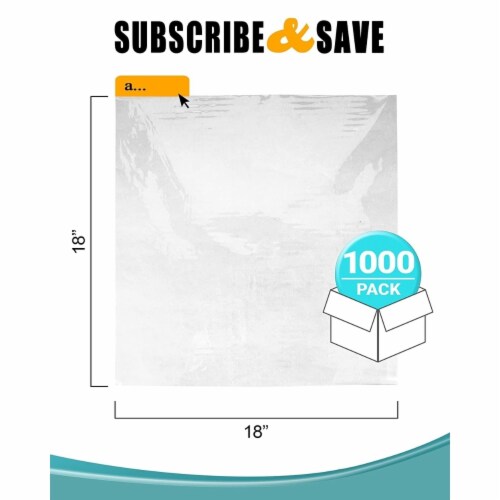 1000 Deli And Bakery Wrap Plastic Sheets 18x18 Food Wrapping Sandwiches Cookies Perspective: back