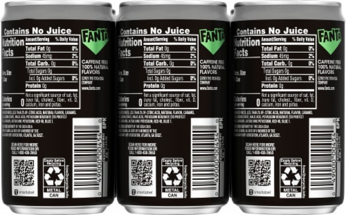 Fanta Mystery Flavor Zero Sugar  Soda Cans Perspective: back