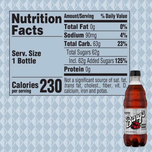 Barq'S® Root Beer Caffeine Free Soda Bottles Perspective: back