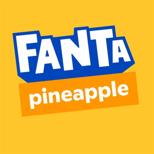 Fanta® Pineapple Caffeine Free Soda Bottle Perspective: back