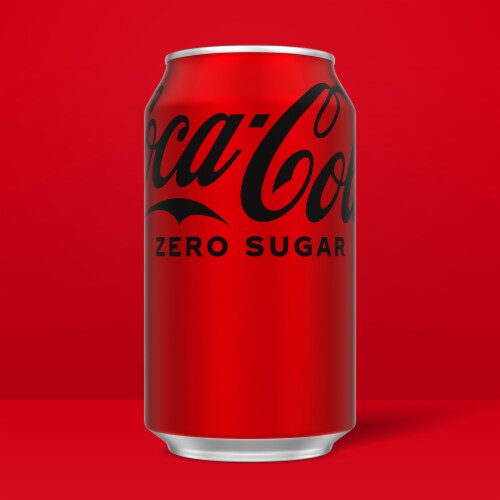 Coca-Cola Zero Sugar Soda Cans Perspective: back
