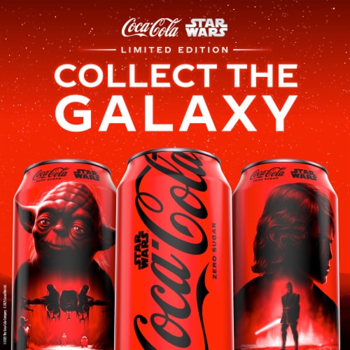 Coca-Cola Zero Sugar Soda Cans Perspective: back