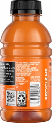 Powerade Orange Sports Drink Bottle Perspective: back