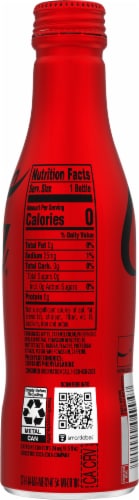 Coca-Cola Zero Sugar Aluminum Bottle Soda Perspective: back