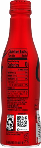 Coca-Cola Zero Sugar Aluminum Bottle Soda Perspective: back