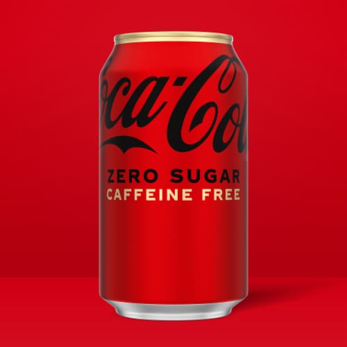 Coca-Cola® Zero Sugar Caffeine Free Soda Cans Perspective: back