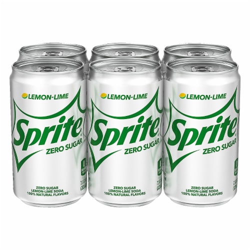 Sprite® Lemon Lime Zero Sugar Caffeiine Free Soda Mini Cans Perspective: back