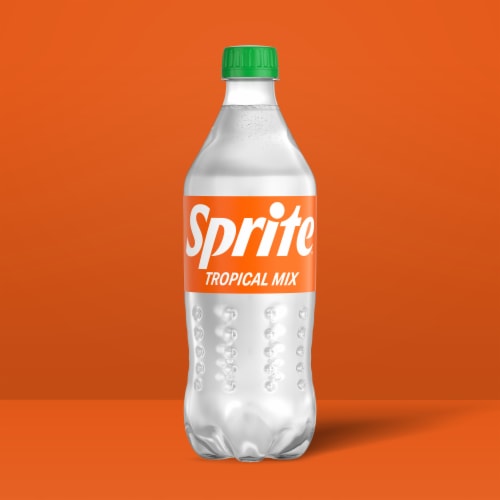 Sprite® Tropical Mix Lemon Lime and Tropical Fruit Caffeine Free Soda Bottle Perspective: back