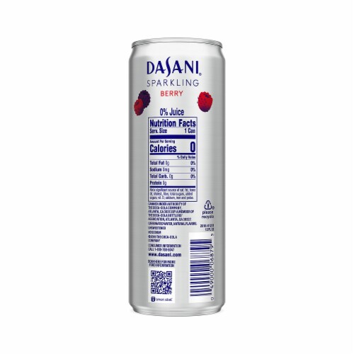Dasani Berry Sparkling Water Perspective: back