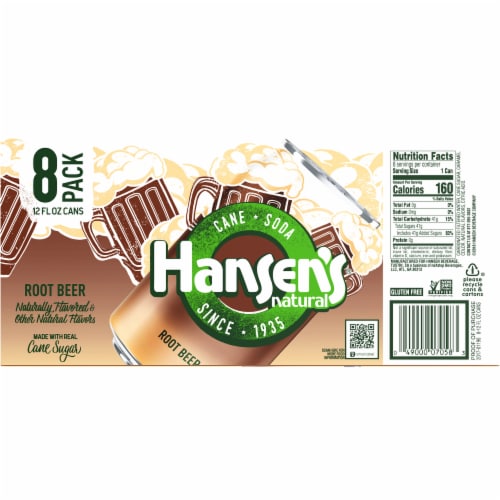Hansen's Root Beer Soda Perspective: back