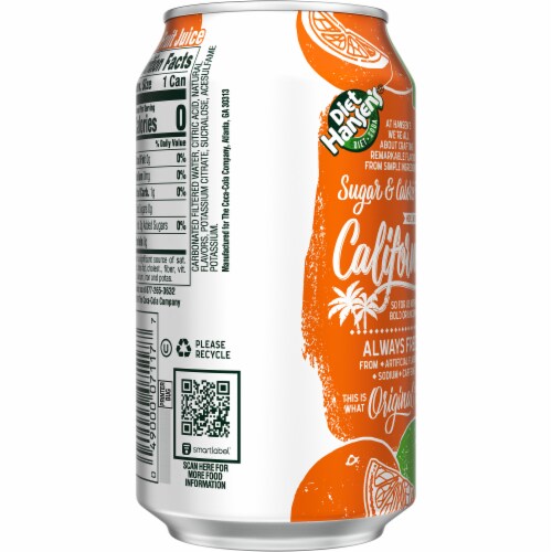 Hansen's Diet Tangerine Lime Soda Perspective: back