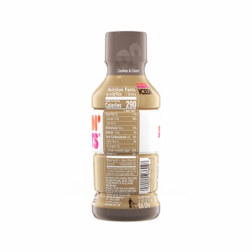 Dunkin' Donuts Cookies & Cream Iced Coffee Perspective: back