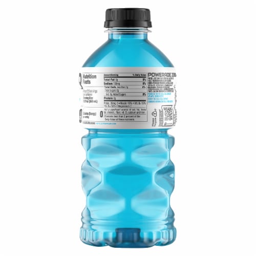Powerade Zero Sugar Mixed Berry No Sugar Added Electrolyte & Vitamin Fruit Flavor Sports Drink Perspective: back