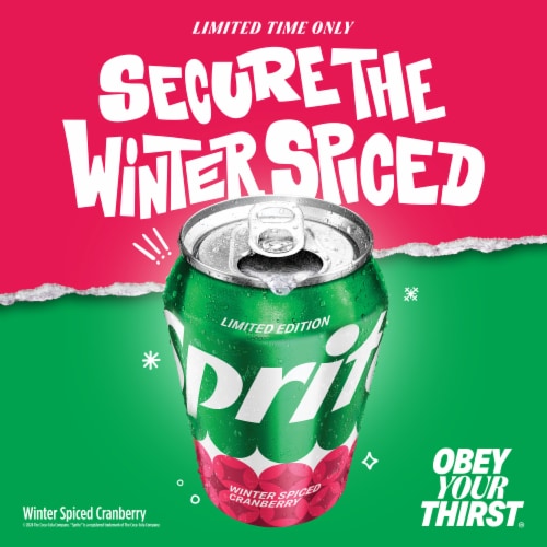 Sprite® Winter Spiced Cranberry Soda Mini Cans Perspective: back