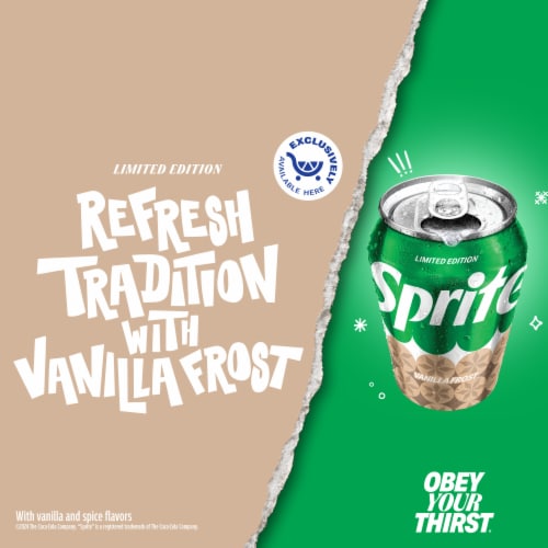 Sprite® Vanilla Frost Caffeine Free Soda Cans Perspective: back