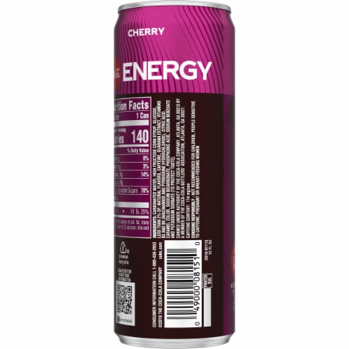 Coca-Cola Cherry Energy Drink Perspective: back