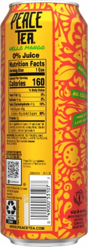 Peace Tea® Naturally Flavored Hello Mango Green Tea Perspective: back