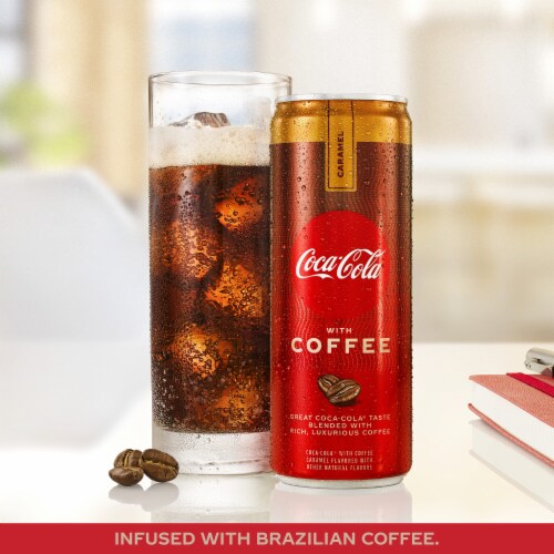 Coca-Cola® With Coffee Caramel Soda Can Perspective: back