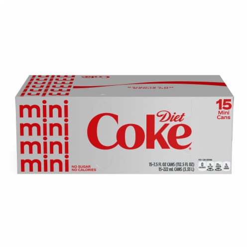 Diet Coke® Soda Mini Cans Perspective: back