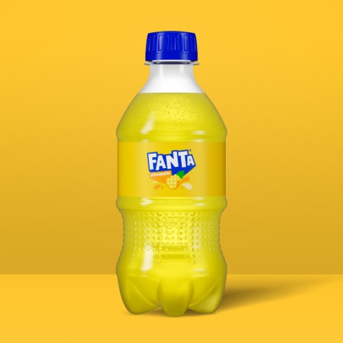 Fanta® Pineapple Soda Bottles Perspective: back